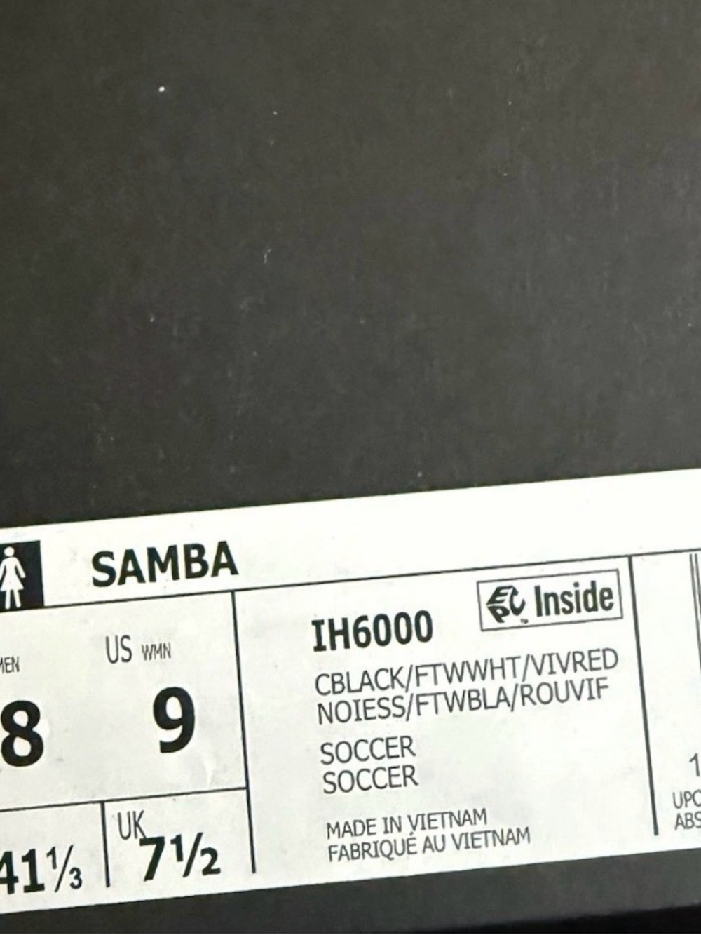 adidas Samba Sneakers in Black & White 9 - Picture 5 of 5
